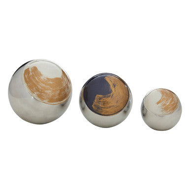 Alma Set Of 3 Deco Brushstroke Balls