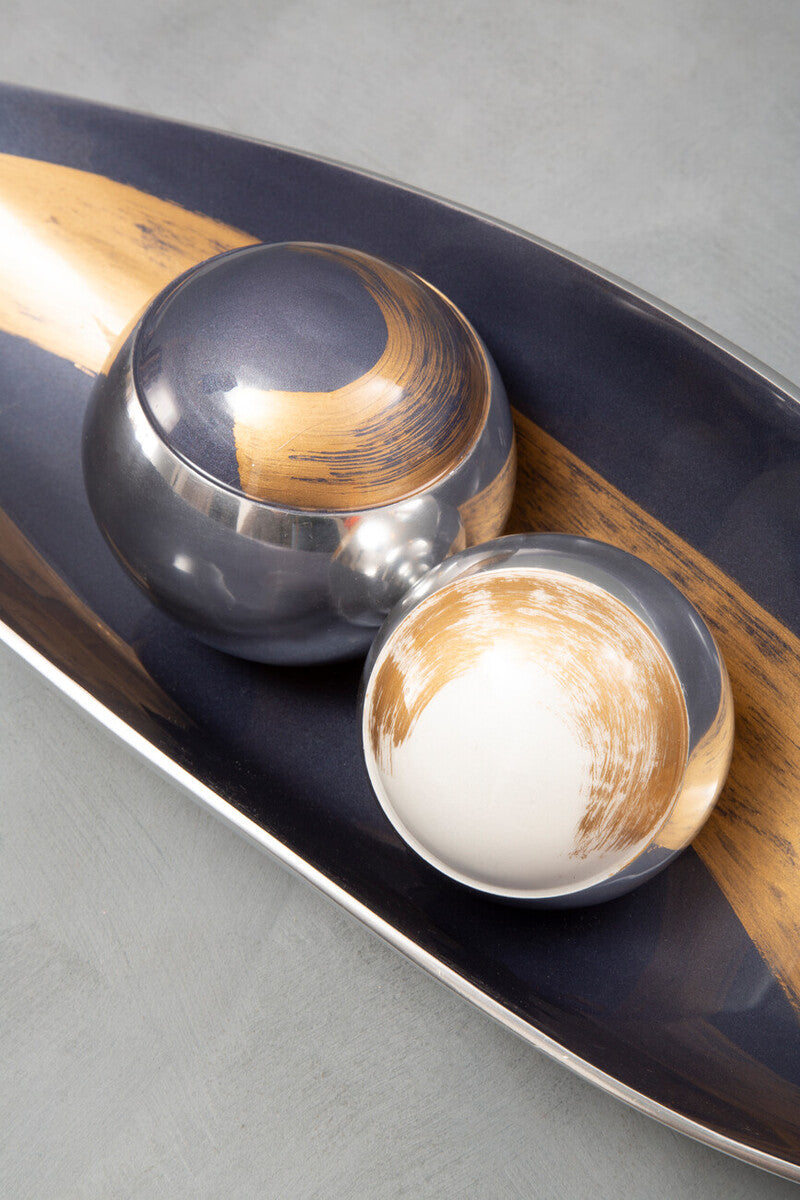 Alma Set Of 3 Deco Brushstroke Balls