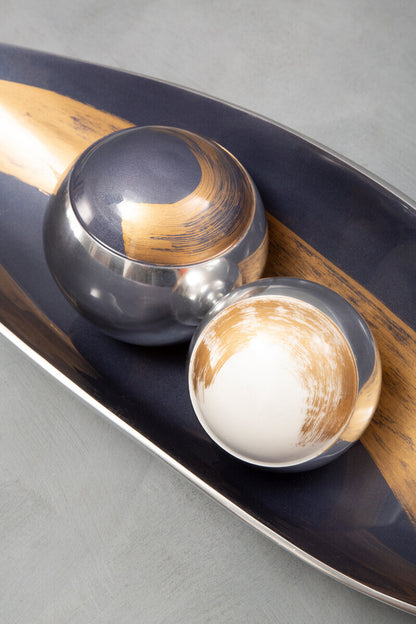 Alma Set Of 3 Deco Brushstroke Balls