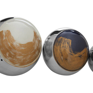 Alma Set Of 3 Deco Brushstroke Balls