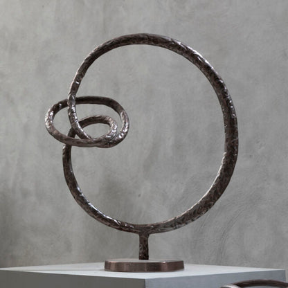 Nexus Round Rough Bronze Sculpture