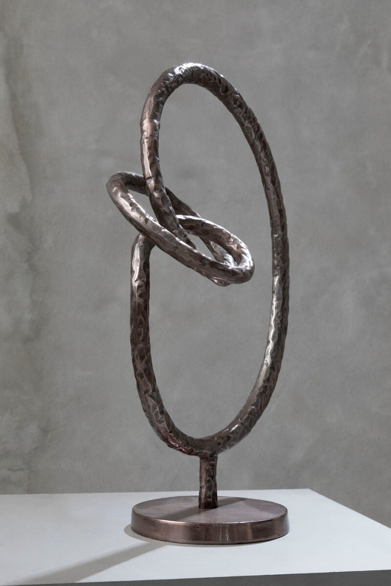 Nexus Round Rough Bronze Sculpture - Image 3