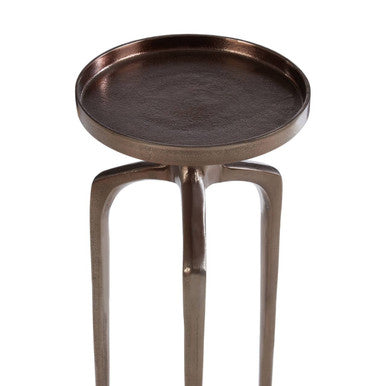 Diren Rough Bronze Finish Side Table