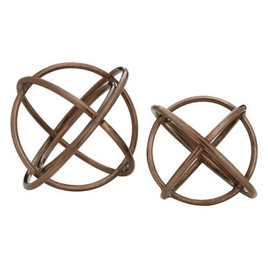 Nexus Set Of Two Bronze Finish Sculptures