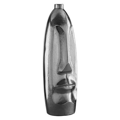 Viso Small Silver Finish Tall Vase