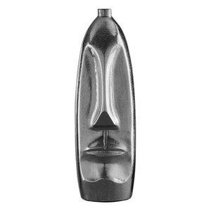 Small Silver Face Tall Vase | Viso
