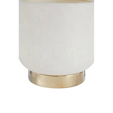 Callie White and Gold Large Ceramic Planter