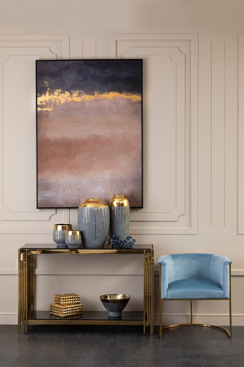 Cyrus Grey and Gold Large Vase - Image 8