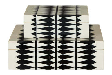 Issey Black And White Trinket Boxes
