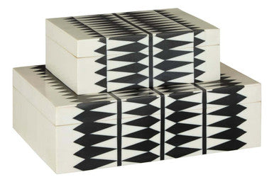 Issey Black And White Trinket Boxes