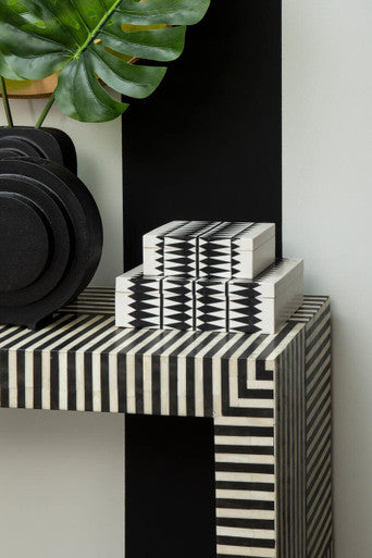 Issey Black And White Trinket Boxes