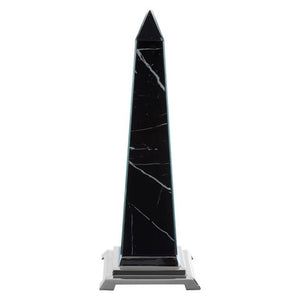 Large Black Marble Design Obelisk Sculpture | Renata