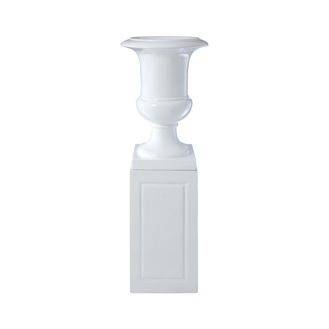 Josten White Planter with Pillar