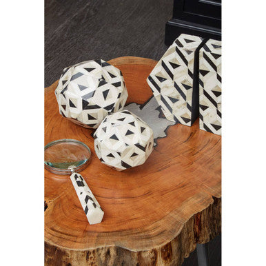 Harlo Ivory and Black Set of 2 Bookends - Image 5