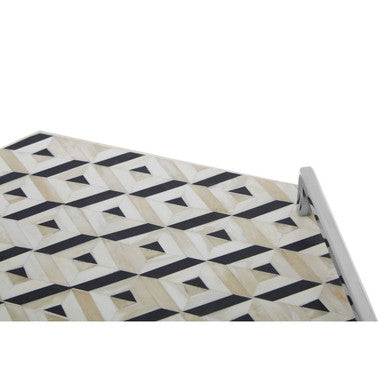Harlo Ivory and Black Hexagon Tray