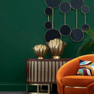 Estrella Small Gold Finish Fluted Vase