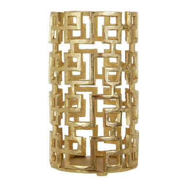 Delphi Small Gold Finish Candle Holder