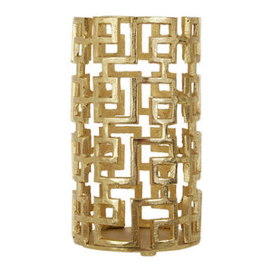 Delphi Small Gold Finish Candle Holder