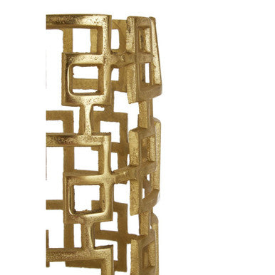 Delphi Large Gold Hurricane Candle Holder