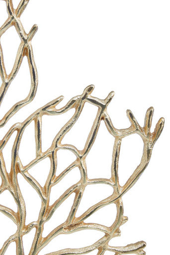 Prato Large Gold Finish Coral Sculpture