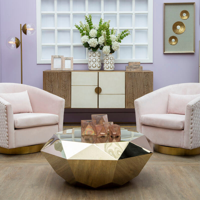 Rambia Set Of 3 Pink Glass Candle Holders