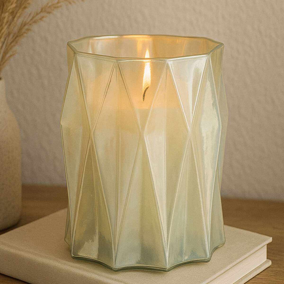 Rambia Large Iridescent Glass Candle Holder