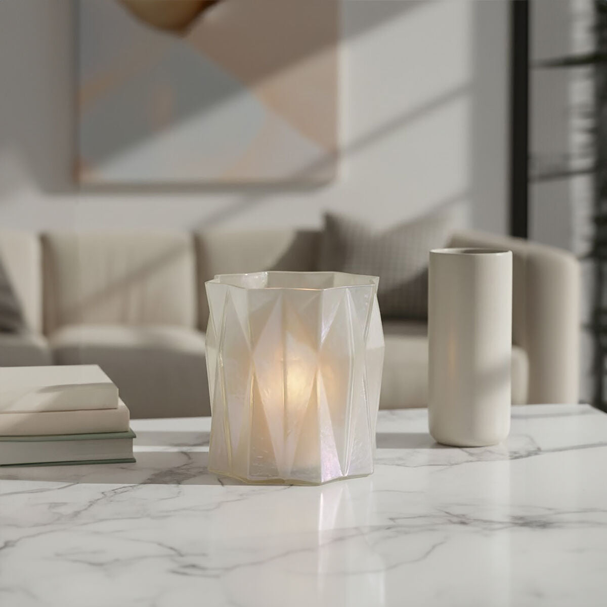 Rambia Small Iridescent Glass Candle Holder