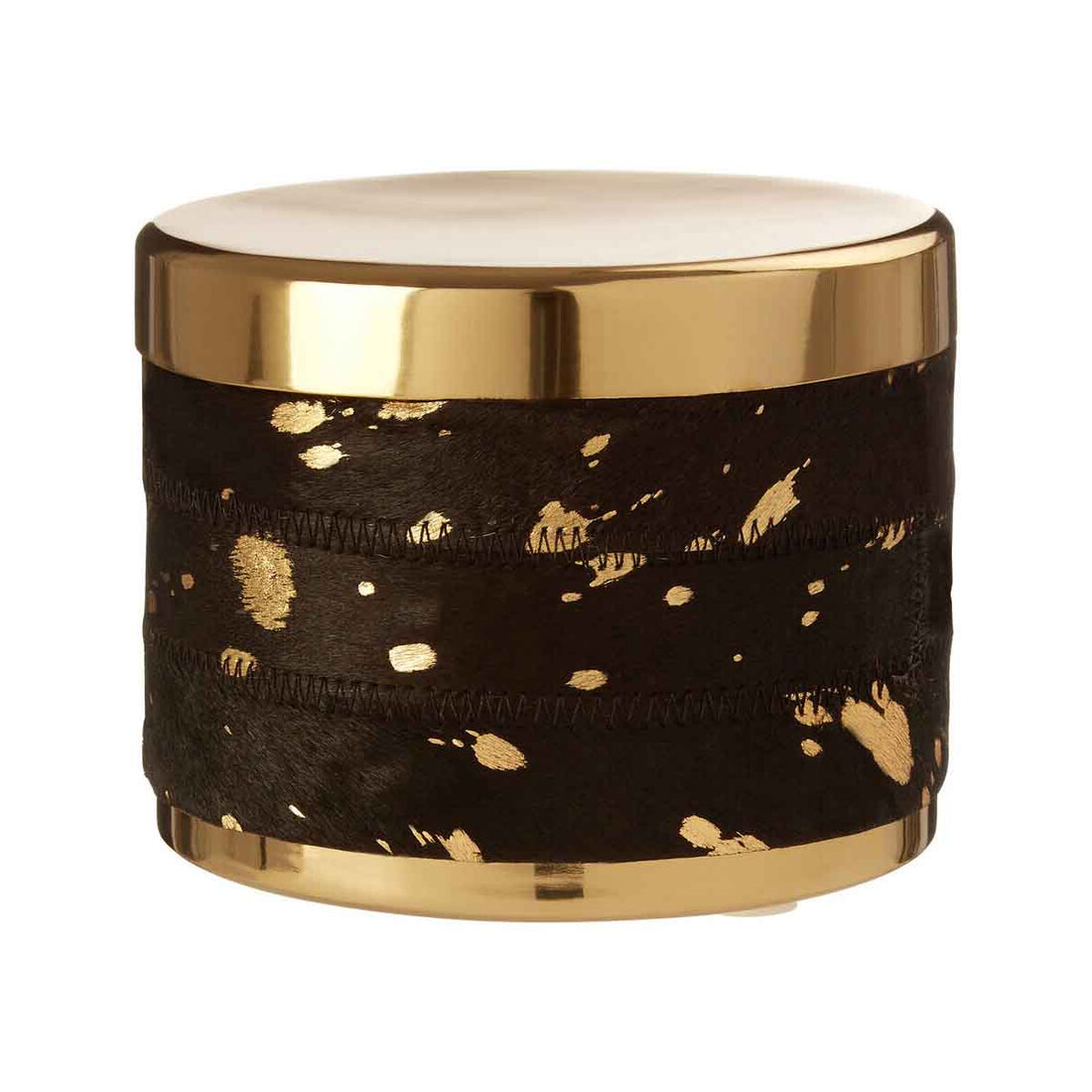 Bowerbird Small Gold And Black Trinket Box