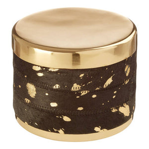 Bowerbird Large Gold And Black Trinket Box
