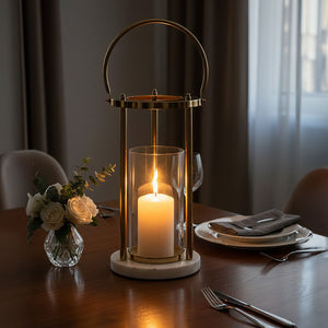 Medium Hurricane Lamp with Handle | Martina