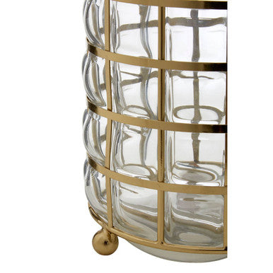 Martina Medium Blown Glass Hurricane Lamp - Image 4