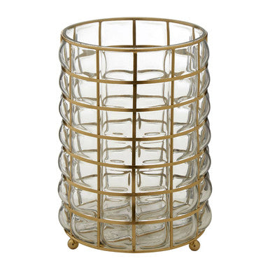 Martina Large Blown Glass Hurricane Lamp