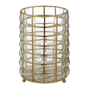 Martina Large Blown Glass Hurricane Lamp