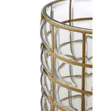 Martina Large Blown Glass Hurricane Lamp