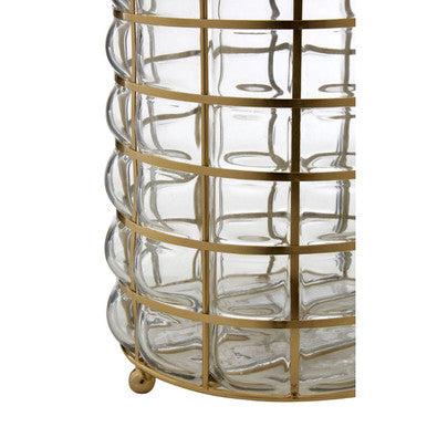 Martina Large Blown Glass Hurricane Lamp