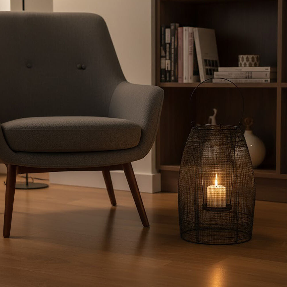 Trento Black Finish Small Lantern