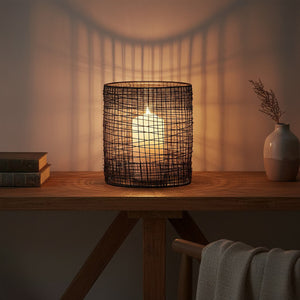 Woven Wire Candle Holder with Glass Insert | Trento