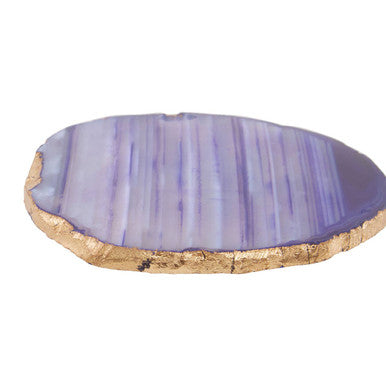 Bowerbird Agata Blue And Gold Coasters