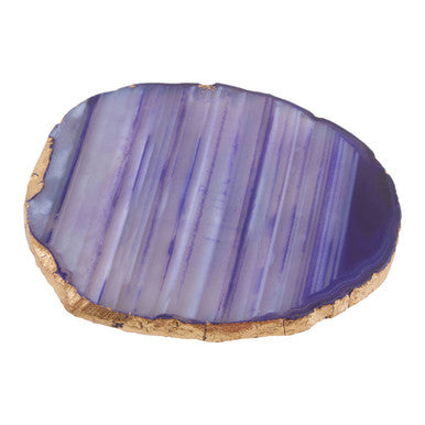 Bowerbird Agata Blue And Gold Coasters