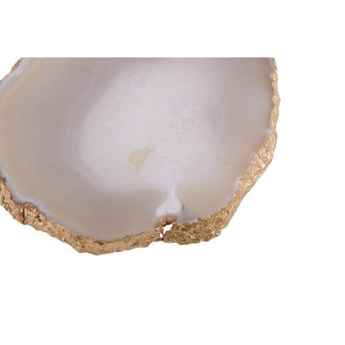 Bowerbird Agata Set of 4 Agate Grey and Gold Coasters