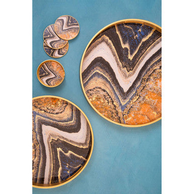 Celina Set Of Two Abstract Trays
