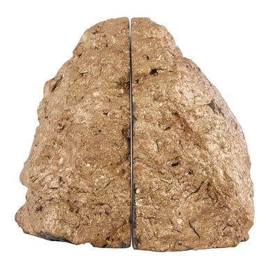 Bowerbird Agata Grey And Gold Bookends