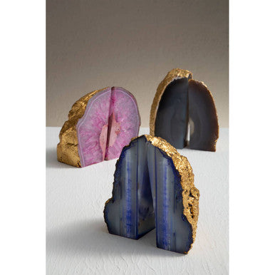 Bowerbird Agata Grey And Gold Bookends - Image 9