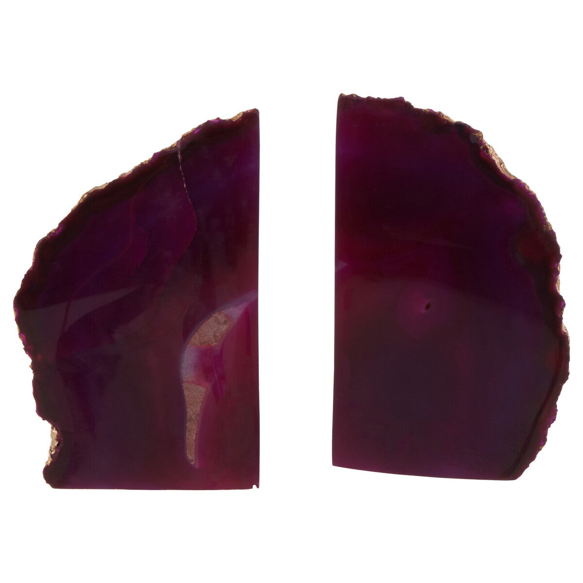 Bowerbird Agata Pink And Gold Bookends