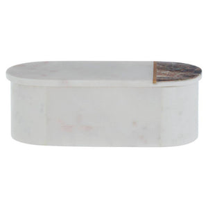 White Marble and Paua Shell Trinket Box | Marella