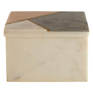 Kira Small Square Marble Trinket Box