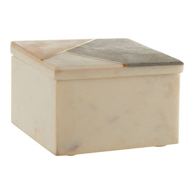 Kira Small Square Marble Trinket Box