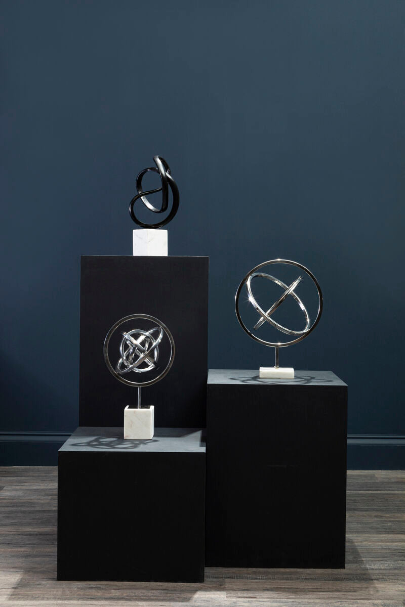 Mirano Black Nickel Finish Knot Sculpture - Image 4