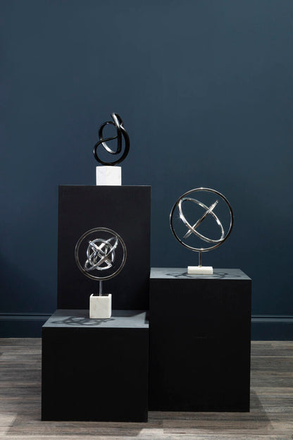 Mirano Black Nickel Finish Knot Sculpture - Image 4