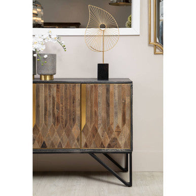 Mirano Gold Finish Paisley Sculpture - Image 2